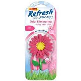 Car Air Freshener, Vent Clip, Daisy Flower With Pink Petal Scent Online now