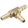 Anderson Metals 3 8 In. ID Brass Hose Barb Insert Tee Hot on Sale