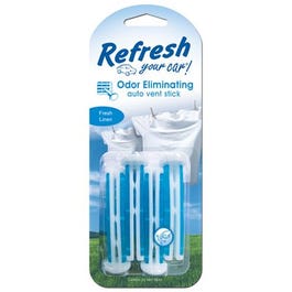 Car Air Freshener, Vent Stick, Fresh Linen Scent, 4-Pk. For Sale