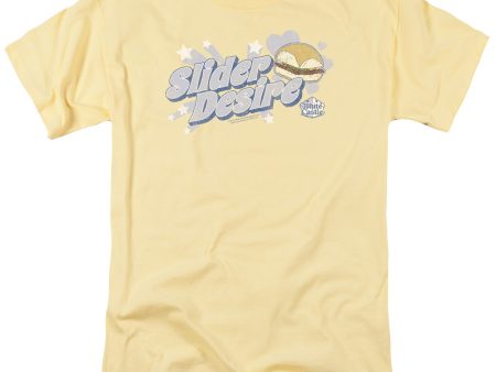 WHITE CASTLE : SLIDER DESIRE S\S ADULT 100% COTTON 18\1 T-SHIRT Banana SM on Sale