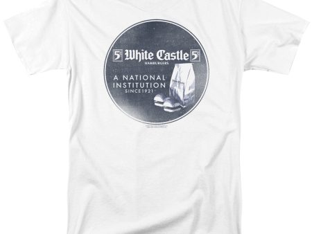 WHITE CASTLE : NATIONAL INSTITUTION S\S ADULT 100% COTTON 18\1 T-SHIRT WHITE 5X Discount