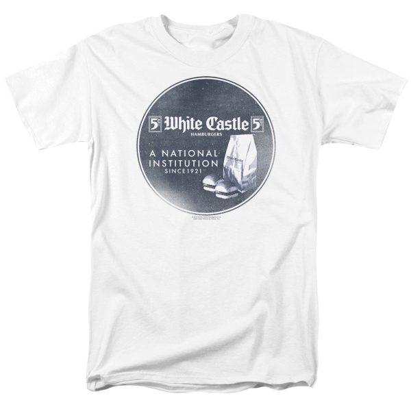 WHITE CASTLE : NATIONAL INSTITUTION S\S ADULT 100% COTTON 18\1 T-SHIRT WHITE 5X Discount