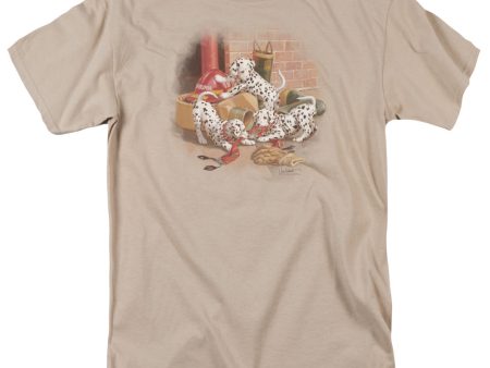 WILDLIFE : WHERE S THE FIRE? S\S ADULT 100% COTTON 18\1 T-SHIRT Sand LG Cheap