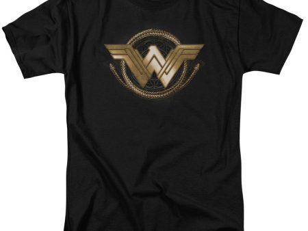 WONDER WOMAN MOVIE : LASSO LOGO S\S ADULT 100% COTTON 18\1 T-SHIRT Black 3X Cheap