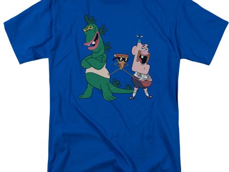 UNCLE GRANDPA : THE GUYS S\S ADULT 100% COTTON 18\1 T-SHIRT Royal Blue MD Online Sale