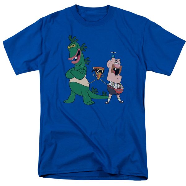 UNCLE GRANDPA : THE GUYS S\S ADULT 100% COTTON 18\1 T-SHIRT Royal Blue MD Online Sale