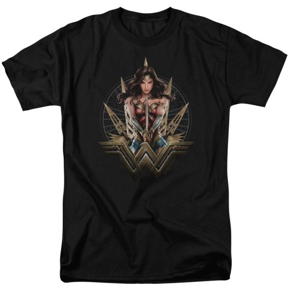 WONDER WOMAN MOVIE : WONDER BLADES S\S ADULT 100% COTTON 18\1 T-SHIRT Black 5X For Discount