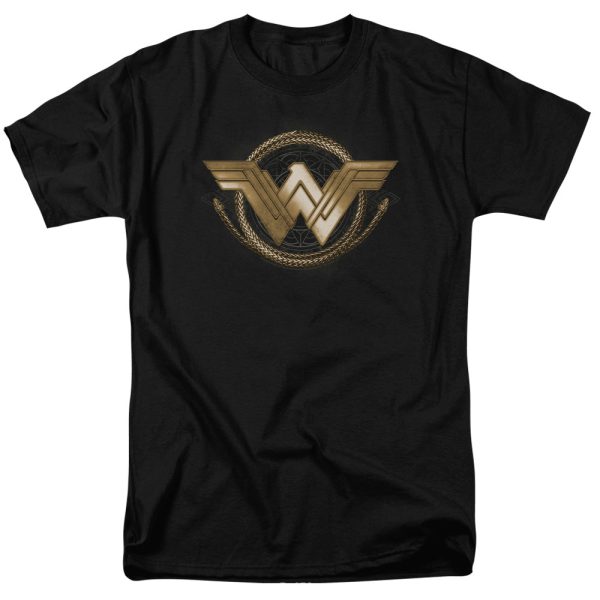 WONDER WOMAN MOVIE : LASSO LOGO S\S ADULT 100% COTTON 18\1 T-SHIRT BLACK 6X Online now