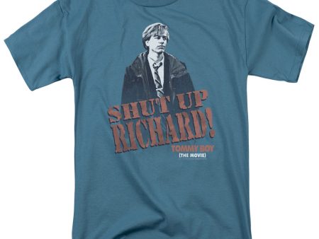 TOMMY BOY : SHUT UP RICHARD S\S ADULT 100% COTTON 18\1 T-SHIRT SLATE XL For Discount