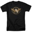 WONDER WOMAN MOVIE : LASSO LOGO S\S ADULT 100% COTTON 18\1 T-SHIRT Black 5X Discount