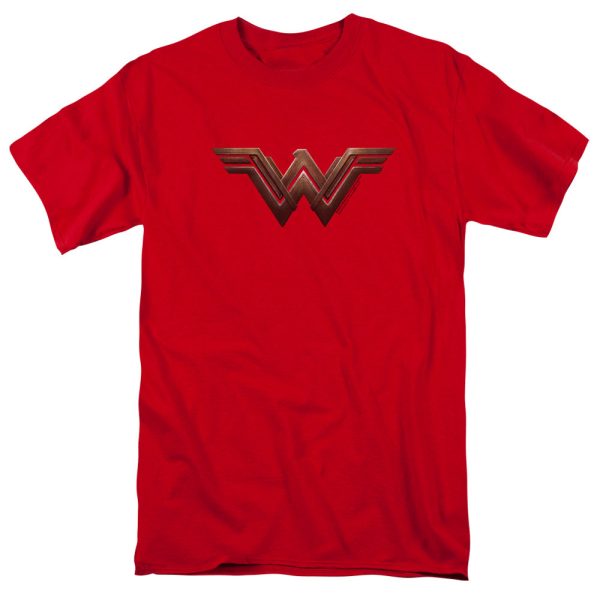 WONDER WOMAN MOVIE : WONDER WOMAN LOGO S\S ADULT 100% COTTON 18\1 T-SHIRT Red 5X Supply