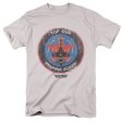 TOP GUN : FLIGHT SCHOOL LOGO S\S ADULT 100% COTTON 18\1 T-SHIRT SILVER SM Hot on Sale