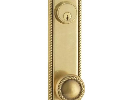 Emtek 7991RK Passage Double Keyed , Sideplate Locksets Rope 5-1 2  Center to Center Keyed , Rope Knob Supply